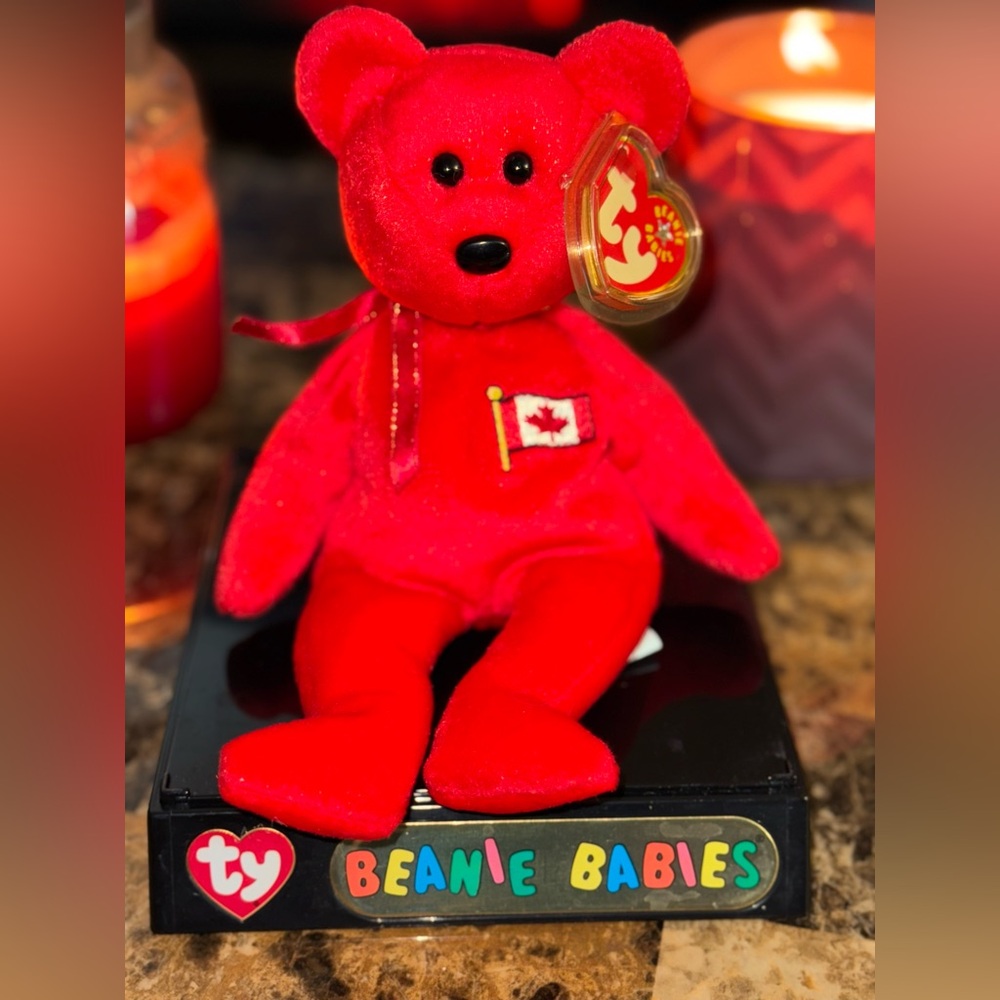🇨🇦 TY Beanie Babies PIERRE Canadian Bear Red Plush w/ Tag 2001